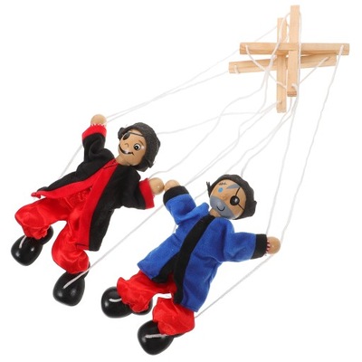 Zabawka-marionetka-zabawny drewniany klaun