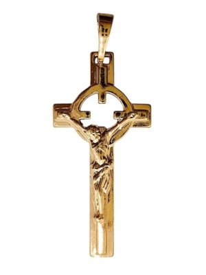 Zawieszka krzyżyk pozłacany 32x15mm фото №1