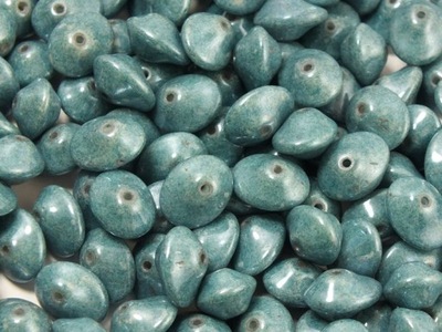 UFO Beads Blue Luster - 5 sztuk