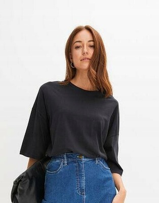 OVERSIZE 2N8 NH9__48/50 BONPRIX CZARNY T-SHIRT