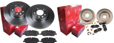 Тормозные диски тормозные колодки p+t trw land rover discovery iii фото №1