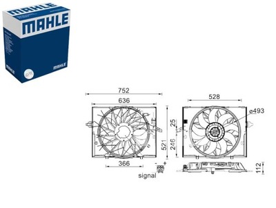 VENTILIATORIUS AUŠINTUVO Z KORPUSAS BMW 5 E39 5 E60 5 E61 6 E63 6 E64 7 