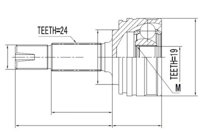 Шарнир наружный toyota aygo 1.0 05-, peugeot 107 05- фото №1