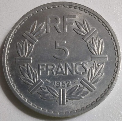 1651 - Francja 5 franków, 1952