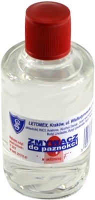 Zmywacz acetonowy w szkle LETOMEX 50 ml