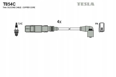 КОМПЛЕКТ ТРУБОК ZAPŁONOWYCH TESLA T854C