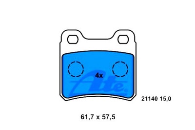 КОЛОДКИ ТОРМОЗНЫЕ ATE 1605877 1605728 90297537