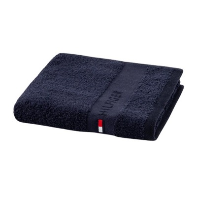 Ręcznik do Rąk Twarzy Tommy Hilfiger 40x60cm Bawełna Gruby Miękki Granatowy
