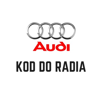 CÓDIGO PARA RADIO ROZKODOWANIE AUDI TT A1 A2 A3 A4 A6  