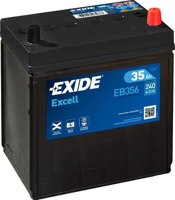 АККУМУЛЯТОР EXIDE EXCELL 35AH 240A EB356 P+