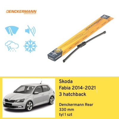 WIPER BLADE ON REAR FOR SKODA FABIA 3 HATCHBACK (2014-2021) DENCKERMANN  