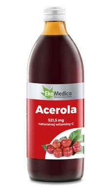 EkaMedica SOK Z OWOCÓW ACEROLI 100% ACEROLA 500 ml