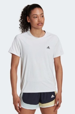 ADIDAS DAMSKI T-SHIRT Z LOGO BIAŁY CASUAL S VAF