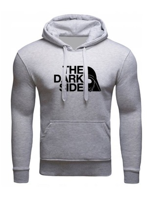 BLUZA Z KAPTUREM DARK SIDE MĘSKA SZARA L