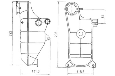 MAHLE BAKAS IŠLYGINIMO SKYSČIO AUŠINAMOJO MERCEDES 124 T-MODEL 