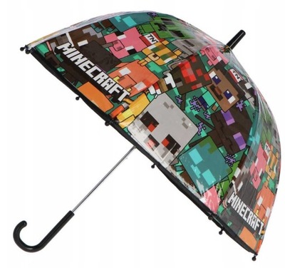Parasol Parasolka MINECRAFT Przeźroczysta 46 cm