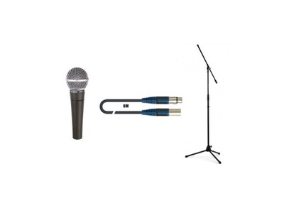 SHURE SM 58 LCE + STATYW + KABEL (6m)