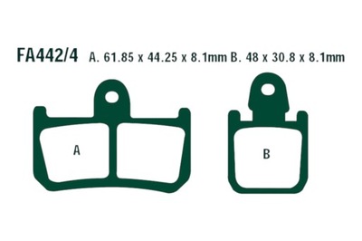 КОЛОДКИ ГАЛЬМІВНІ EBC EPFA 442/4 HH (2 ШТ.)