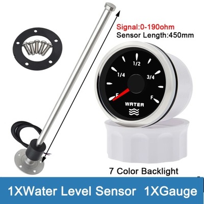 52MM WATER LEVEL GAUGE WITH 100-500MM WATER LEVEL СЕНСОР 0-190 OHM S~84153