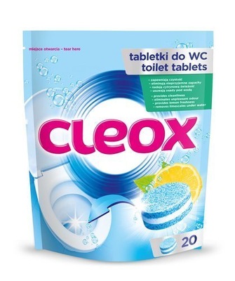 Tabletki do WC cytryna mięta Cleox 20 sztuk