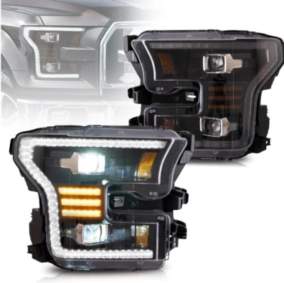 Лампа лампы перед комплект led drl белый vland линзы ford f-150 2015-2017 фото №1