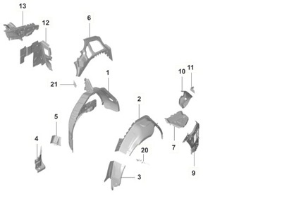 ПІДКРИЛЬНИК ПЕРЕДНЯ ПРАВЕ PORSCHE TAYCAN 9J1810004YGRV