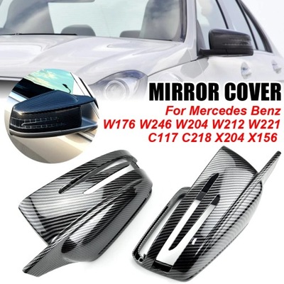 SIDE MIRROR CAP COVERS PARA MERCEDES GASOLINA W176 W246 W212 W204 C117 X1~52872  