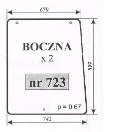 СТЕКЛО БОКОВАЯ ПРАВОЕ I ЛЕВАЯ PRONAR 82A, 82SA, 1025A, 1221A, 82, 1025, 1221