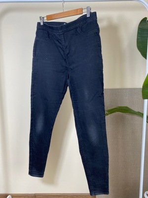 Czarne elastyczne jeansy rurki Marks & Spencer r L
