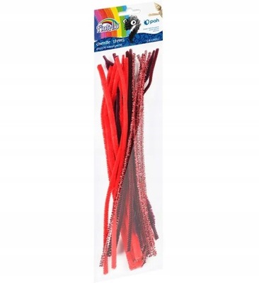Druciki kreatywne FIORELLO 30cm 20szt czerwone