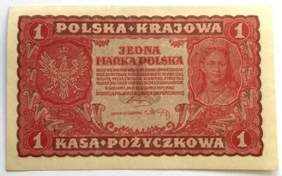1 Marka Polska 1919 I serja FM st.2+