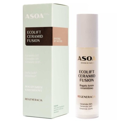 ASOA BOGATY KREM CERAMIDOWY ECOLIFT CERAMID FUSION PEPTYDY REGENERUJĄCY