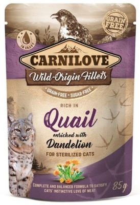 Carnilove Cat Quail & Dandelion Sterilised - p