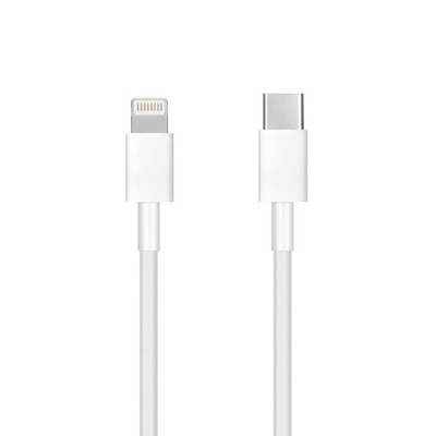 Kabel Typ C do iPhone Lightning 8-pin Power Delivery PD18W biały
