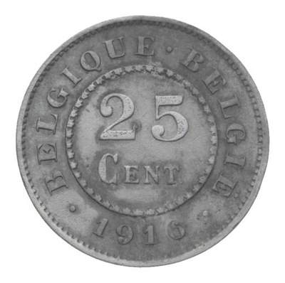 [M11076] Belgia 25 cent 1916