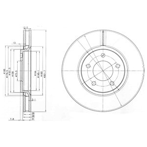 ДИСК ГАЛЬМІВНИЙ DELPHI BG3716 + В ПОДАРУНОК