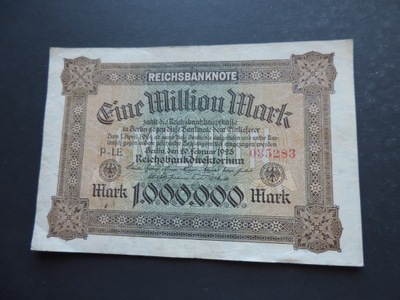 NIEMCY 1 MILLION MARK 1923