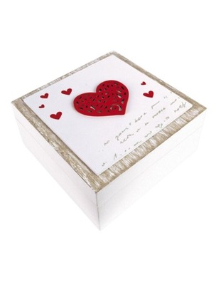 Pudełko na biżuterię szkatułka 12x12cm Love Box