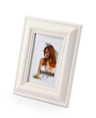 FOTO RAMKA NA ZDJĘCIA 10X15 DREWNIANA BIAŁA