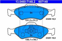 ATE КОЛОДКИ ТОРМОЗНЫЕ ПЕРЕДНЯЯ FORD FIESTA IV 95-