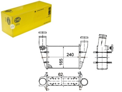 Hella інтеркулер vw a4 passat 1,9tdi 95- hella фото №1