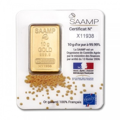 Sztabka złota 10 g SAAMP