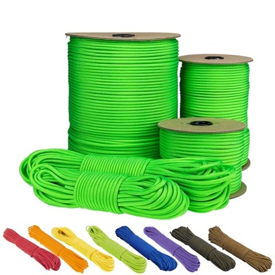 Linka EDCX 4mm Paracord 550 - (Neon Green, 50 m)