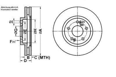 Ate тормозные диски тормозные 2szt. hyundai santa fé i 2.0- фото №1