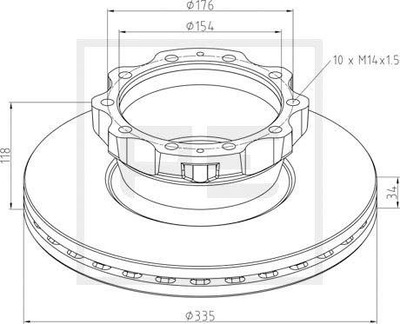 PETERS 036.130-00A DISCO DE FRENADO (1SZT)  