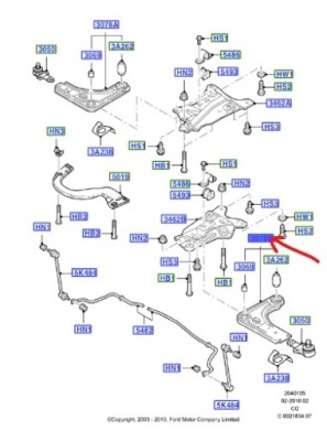 Важіль передній лівий ford ka mk1 1996-2008 фото №1