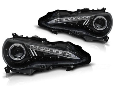 Лампы передние toyota gt86 12- black tru drl фото №1