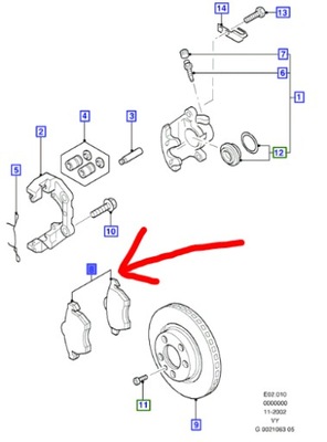 Гальмівні колодки гальмівні перед ford galaxy mk2 2001-06 фото №1
