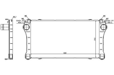 Nissens интеркулер toyota auris corolla 2.0d/2.2d фото №1