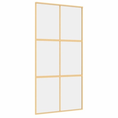 Przesuwne drzwi szklane, 102,5x205 cm, złote